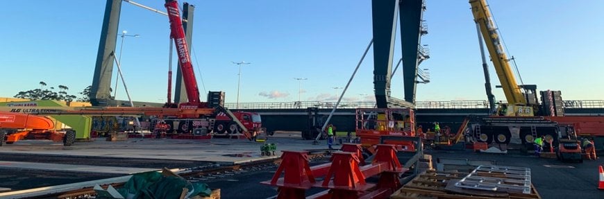 Two Grove GMK6400 cranes support Sydney intermodal terminal construction